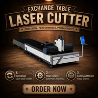 Machine de découpe laser à fibre ouverte haute vitesse avec table d'échange, découpeuse CNC de métaux pour le transport ferroviaire et la construction
