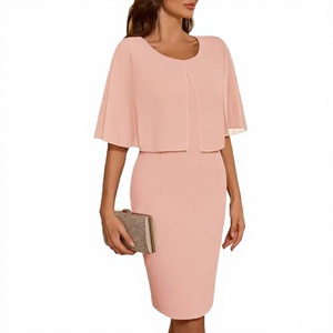 For off Shoulder Strapless Three Layer <b>Ruffles</b> Sleeves Pencil Bandage <b>Dress</b> Elegant Ladies Red Empire Knee-Length Cocktail - Product Image 2