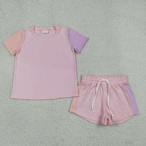 En Stock, Nueva Llegada, Conjuntos de Verano de Algodón con Parches Rosas para Bebés y Niñas Pequeñas, Ropa Infantil de Boutique al por Mayor - Product Image 3