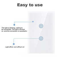 Sakelar Dinding Pintar WiFi Panel Sentuh Kontrol Suara Aplikasi Timer 1/2/3 Gang Listrik Rumah Pintar Hotel TFT Display PC