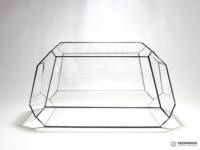 Kit de terrarium en verre géométrique moderne fait à la main imperméable enduit pays conception sol de bureau utilisation en gros vase en verre unique