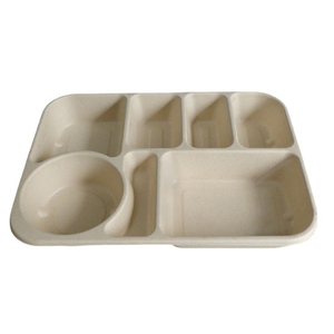 Emballage de bagasse imprimé sur mesure pour emporter étanche avec couvercle de qualité alimentaire à clapet type restaurant utilisé en vrac vente en gros - Product Image 5