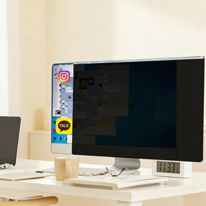 Protector de Pantalla de Privacidad Acrílico Rígido BOZABOZA Crystal Hard, Protección Lateral Antideslumbrante APRI24"W para Monitor de 24 Pulgadas, Uso Profesional en Oficina - Product Image 1