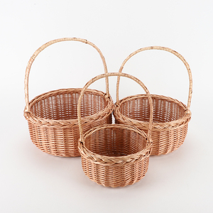 Hot Bán Phổ Lớn <span class=keywords><strong>Wicker</strong></span> Handmade Vòng <span class=keywords><strong>Hamper</strong></span> Với Xử Lý Hoa Trái Cây Bánh Mì Dã Ngoại Quà Tặng Lưu Trữ Giỏ - Product Image 1