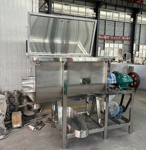 Café lait thé poivre <span class=keywords><strong>noir</strong></span> piment épices <span class=keywords><strong>ail</strong></span> Machine mélangeur 100kg Double hélice mélangeur en acier inoxydable pour épices sèches - Product Image 5