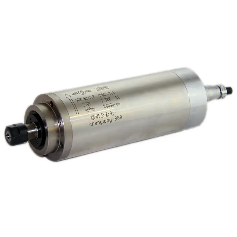 High speed 1.5kw water cooled spindle motor 1.5kw er16 80mm 24000rpm for cnc router