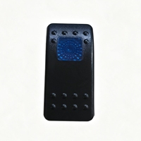 Interrupteur à bascule bleu à LED simple 4 broches ON-OFF DC12V/DC24V pour la modification de camions, motos, bateaux et véhicules marins