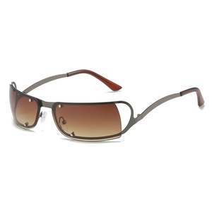 Fashion Style Rectangle Sunglasses Sports Frameless <b>Eyeglasses</b> Square Metal <b>Frame</b> Sunglasses - Product Image 3