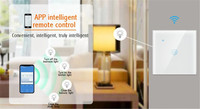 Interrupteurs muraux intelligents pour la maison intelligente, écran tactile Wifi, panneau en verre