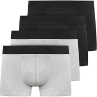Celana Boxer Pria Katun Rajut Nyaman Bernapas Model Mid-Rise Ramah Lingkungan Anti-Bakteri Anti-Statik