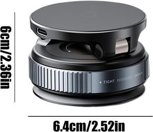 แท่นชาร์จไร้สายแม่เหล็กอเนกประสงค์ Boneruy X68W พร้อมที่ยึดโทรศัพท์มือถือแบบสุญญากาศสำหรับรถยนต์ - Product Image 3