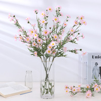 Fleurs artificielles en soie marguerites colorées réalistes à 18 têtes, de haute qualité, faites à la main, longue durée, pour mariage, Noël, Pâques - Vente en gros
