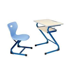 Aoyasi PT-205B Colorful Modern Design Fixed Steel and MDF <b>Desk</b> Chair Set for Middle School & Primary Students PT-205B Student De - Product Image 1