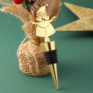 จุกปิดขวดไวน์แชมเปญสำหรับปาร์ตี้คริสต์มาสแบบมีเอกลักษณ์จุกปิดขวดไวน์สีทอง - Product Image 2