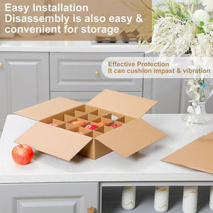Kits de diviseurs de boîtes de déménagement 13x13x3 pouces Boîtes en papier d'expédition en carton avec verre de séparation des fruits pour l'<span class=keywords><strong>emballage</strong></span> et le stockage - Product Image 5
