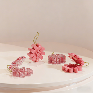 Boîte à poudre personnalisée en forme <span class=keywords><strong>de</strong></span> fleur, palette <span class=keywords><strong>de</strong></span> fards à paupières, boîte à blush, étui à baume à lèvres, étui à rouge à lèvres, étui à poudre avec porte-clés, emballage <span class=keywords><strong>de</strong></span> maquillage - Product Image 3