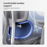 Chaise de bureau de direction moderne de haute qualité en fer avec dossier haut et vérin à gaz, appui-tête réglable 4D, support lombaire ergonomique en maille