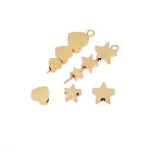 Étoile à cinq branches en forme de coeur <span class=keywords><strong>amour</strong></span> perles perforées Bracelet collier perles séparées <span class=keywords><strong>pour</strong></span> bijoux à bricoler soi-même faisant des accessoires - Product Image 1
