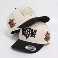 Casquette de baseball sportive en coton structuré bicolore personnalisée par le fabricant avec logo brodé en relief 3D