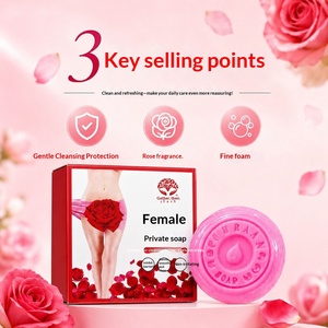Jabón Íntimo Femenino Redondo Rosa, Jabón de Higiene Íntima Hecho a Mano con Caja de Regalo - Product Image 4
