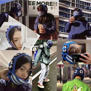 Pasamontañas de Motocicleta Personalizado para Esquí, Tejido a Mano con Aguja Gruesa, de Invierno, de Punto, Transpirable e Impermeable, para Deportes y Uso Diario - Product Image 2