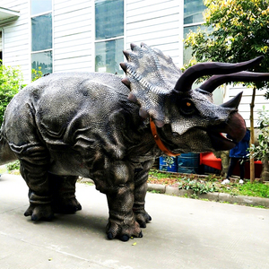 Disfraz de Dinosaurio Triceratops de Tamaño Real para 2 Personas, Estilo <span class=keywords><strong>Jurassic</strong></span> <span class=keywords><strong>World</strong></span>, Realista, con Patas Ocultas, Animatrónico - Product Image 1