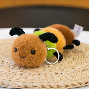 Llavero de Insectos de Peluche Personalizado de Fábrica: Oruga Linda, Caracol, <span class=keywords><strong>Mariquita</strong></span>, Polilla, <span class=keywords><strong>Araña</strong></span>, Abeja para Mochilas y Regalos - Product Image 5