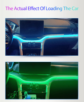 Kit de Lumière d'Ambiance Symphonie RVB pour Décoration Intérieure de Voiture, Bande LED USB Néon Acrylique pour Intérieur