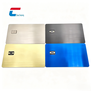 บัตรโลหะ NFC แบบกำหนดเอง บัตรเครดิตโลหะสีสันสดใสพร้อมช่องใส่ชิปสำหรับการแกะสลักด้วยเลเซอร์ - Product Image 1