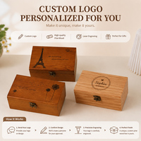 WanuoCraft Boîte de Rangement Vintage en Bois de Pin Faite à la Main pour Kit de Couture, Support Ciseaux, Organisateur de Travaux d'Aiguille en Bois Massif Personnalisé, Cadeau