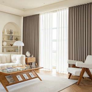 Tela de Cortina de <span class=keywords><strong>Lino</strong></span> Personalizada de Fábrica para el Hogar, Serie de <span class=keywords><strong>Lino</strong></span>, Cortinas Hechas de Tela Gruesa de Mezcla de Poliéster y <span class=keywords><strong>Lino</strong></span> - Product Image 3