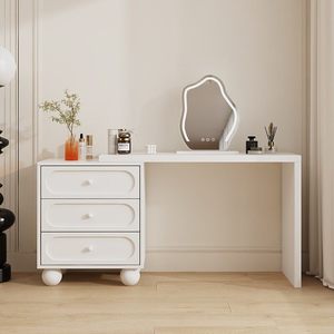 Muebles de Vestidor, Diseño Simple, <span class=keywords><strong>Tocador</strong></span> <span class=keywords><strong>con</strong></span> Espejo LED, Precio al por Mayor, Cómoda de Madera Negra Personalizada <span class=keywords><strong>para</strong></span> Mujer - Product Image 3