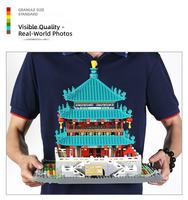1116 Piezas, Pabellón Oriental Clásico, Proyecto Creativo de Ensamblaje MOC, Juego de Bloques de Construcción Encajables para Niños, STEM