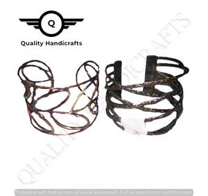 Brazalete de Moda Vintage de Latón Plateado de Alta Calidad Hecho a Mano, Joyería para Mujer de la India, Regalo - Product Image 6