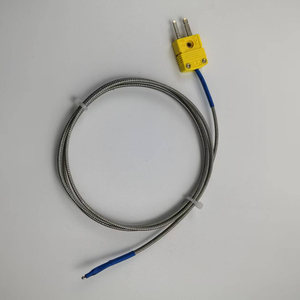 1m yüksek sıcaklı<span class=keywords><strong>k</strong></span> uzatma tel fişi termokupl sensörü ile <span class=keywords><strong>K</strong></span> tipi termokupl - Product Image 2