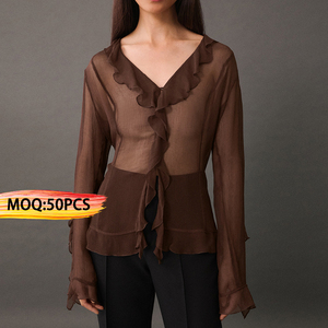 Camicetta da <span class=keywords><strong>donna</strong></span> in Chiffon semitrasparente - Product Image 1