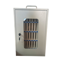 Casier pour téléphone portable à 36 emplacements, armoire de rangement portable pour téléphone portable, boîte de verrouillage pour téléphone portable avec clé et poignée pour l'école, la salle de classe, le bureau, l'examen