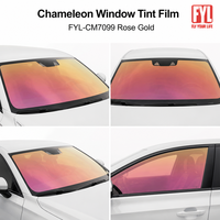 Film teinté pour vitres de voiture haute performance 2mil, film teinté caméléon pour pare-brise IRR70%+ UV99%, film solaire anti-éblouissement caméléon pour voiture