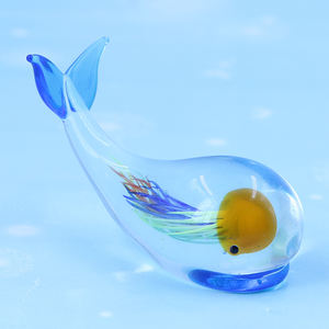 Mới đến Biển Đại Dương Murano Chụp đèn Thủy Tinh Cá Heo Cá voi với sứa bên trong bức tượng - Product Image 2