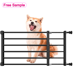 Porte de <span class=keywords><strong>chien</strong></span> pliable longue et haute <span class=keywords><strong>pour</strong></span> l'intérieur Fermeture à bouton Barrière de chiot d'intérieur sans perçage Barrière respectueuse des animaux <span class=keywords><strong>pour</strong></span> chiens - Product Image 1