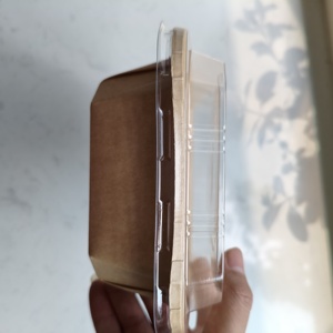 Recipientes <span class=keywords><strong>de</strong></span> Papel Kraft Octogonales <span class=keywords><strong>de</strong></span> 2 Secciones, Diseño Personalizado, Desechables, para Comida para Llevar, Dietas, Ensaladas y Bocadillos - Product Image 4