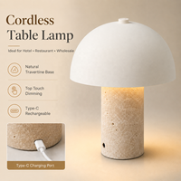 Lampe de table en pierre, travertin naturel, lampe de bureau décorative, vente en gros pour hôtel, salon, villa, décoration intérieure