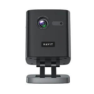Havit PJ218 PRO 13 개 언어 2.4G + 5G 듀얼 밴드 WiFi 3D 프로젝션 DLP 디스플레이 디지털 홈 시어터 미니 프로젝터 지원 4K