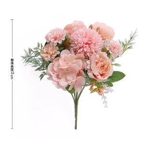 Yasunobu – Bouquet de pivoines artificielles en soie, arrangement floral décoratif pour la maison, le salon, accessoires de photographie de mariage - Product Image 4