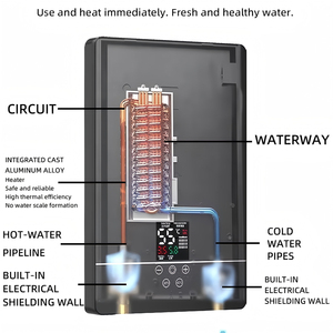 <span class=keywords><strong>Chauffe</strong></span>-<span class=keywords><strong>eau</strong></span> instantané électrique intelligent à température constante 7000W avec écran LED, boîtier en plastique IPx4, pour hôtel et usage domestique - Product Image 4