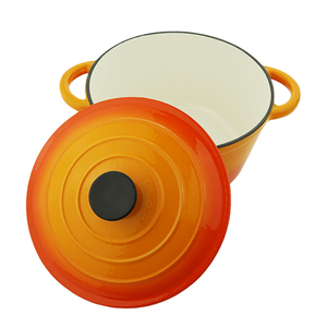 <span class=keywords><strong>Cocotte</strong></span> <span class=keywords><strong>en</strong></span> <span class=keywords><strong>fonte</strong></span> émaillée, design vintage, écologique, pour le camping, compatible <span class=keywords><strong>gaz</strong></span> et induction - Product Image 4
