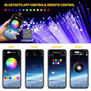 XKD-APP-300PCS-1T1 ไฟเบอร์ออปติกชุดไฟสตาร์ไลท์ 300 ชิ้น 12V DC ตัวควบคุมหลอดไฟ LED รีโมทสำหรับหลังคารถเพดาน - Product Image 5