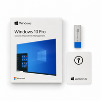 Windows 10 Professionnel en Boîte avec Clé USB et Clé d'Activation, Activation Mondiale en Anglais, Garantie de 6 Mois
