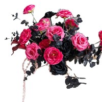 Tableau d'affichage miroir textuel, ensemble de fleurs artificielles pour arrangements de mariage, décoration de bienvenue pour hôtels et devantures de magasins, art floral