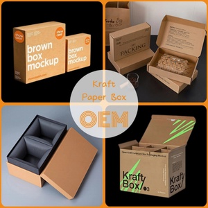 Hot Style <b>Square</b> Packing Kraft Paper Gift Box Shipping Jewelry Box Paper Donut Custom Kraft Paper Box for Egg - Product Image 2